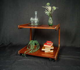 vintage furniture on dark background