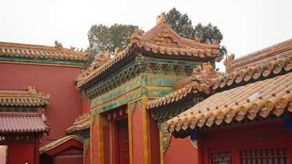 The roof ridge of ancient Chinese architecture