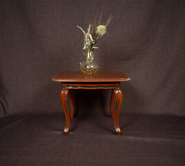 vintage furniture on dark background