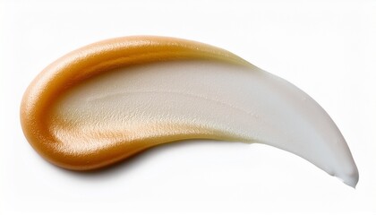 creamy cosmetic product smear isolated on white background ideal for beauty and skincare projects