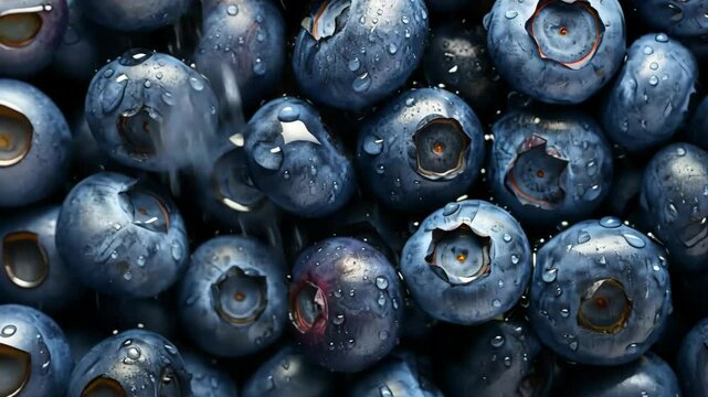fresh blueberries, berry farming concept, healthy eating, food industry