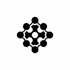 API Integration Vector Silhouette Icon Design