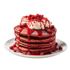 red velvet pancakes transparent background