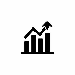 Conversion Rate Graph Vector Silhouette Icon Design