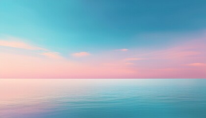 Fototapeta premium pastel gradient sky and calm sea