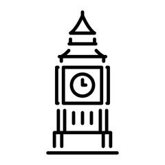 A line style icon of big ben
