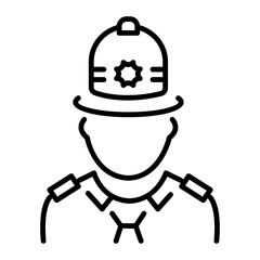 An outline style icon of london police