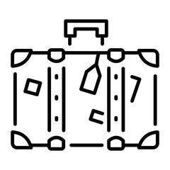 An outline style icon of luggage