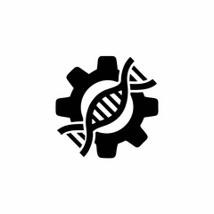 Genetic Engineering Vector Silhouette Icon Design