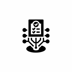 Futuristic Voting System Icon with Checkmark and Digital Interface