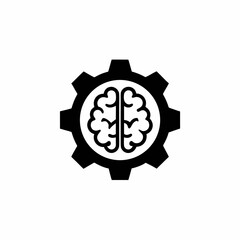 Machine Learning Process Vector Silhouette Icon Design