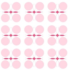 Soft pink circles, white base, Playful round shapes in pastel pink float across a white canvas. Sweet and bubbly, this design is dreamy for kids' fashion, gift wraps, or minimalist home styles.