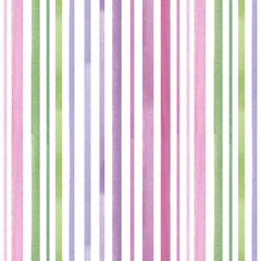 Striped pattern. Watercolor colorful stripes on a white background. Good for postcards, invitations, greeting cards, wallpaper, textiles