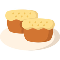 Pukis Cake Flat Icon