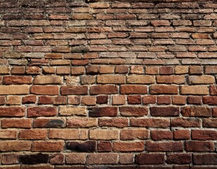 Obraz premium rustic aged brick wall texture with earthy tones and weathered details