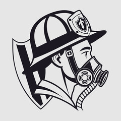 Naklejka premium the firefighter vector