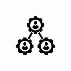 Supplier Management Vector Silhouette Icon Design