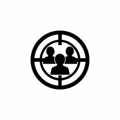 Target Audience Vector Silhouette Icon Design