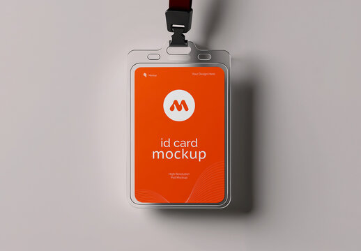 Hanging Corporate ID Card Mockup
