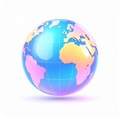 Fototapeta premium Pastel Earth Globe 3D Illustration