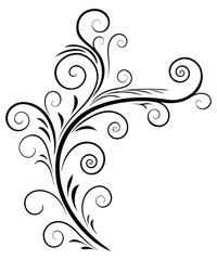 Elegant Swirl Corner Ornament Design