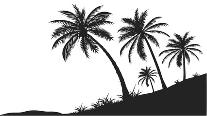 silhouette of palm trees