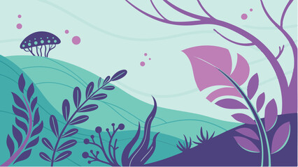 abstract floral background with butterflies