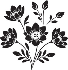Seamless Floral Pattern Vector in Classic Black & White