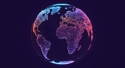Global Network Connection Digital Earth Technology Innovation World Map Abstract Background