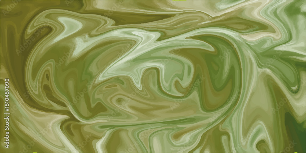Poster an olive abstract background with a marbled effect. the swirling patterns of olive green and white c