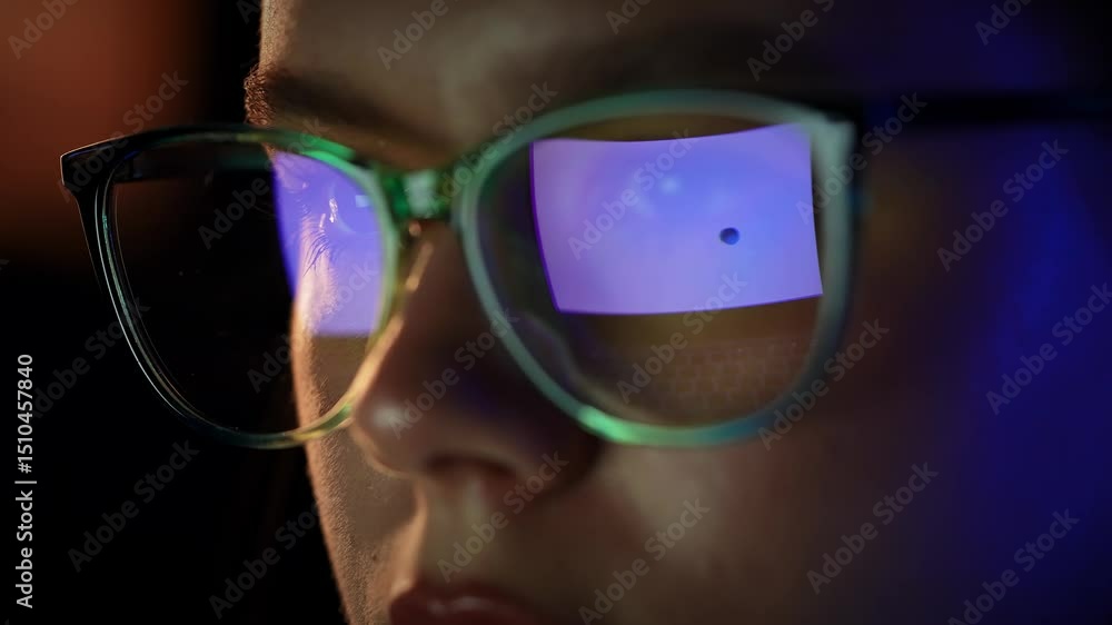 Poster analyzing data reflections in glasses for insightful visualization