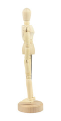 wooden man, wooden mannequin isolated from background
