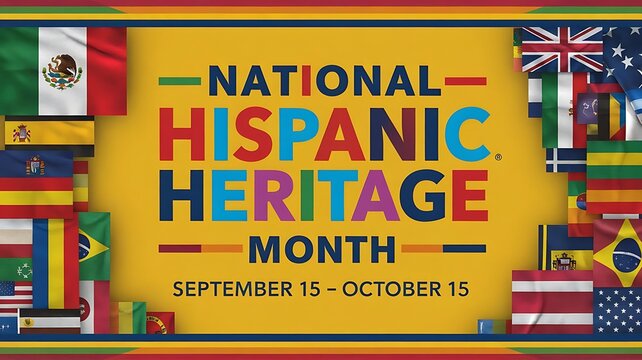 Hispanic Heritage Month Poster Vector Illustration