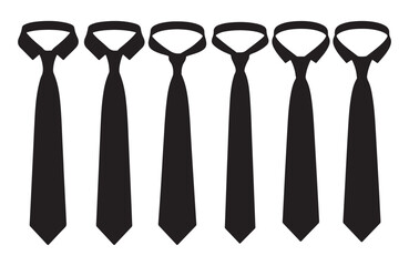 Black Neckties neatly arranged in a professional manner