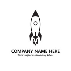 Rocket silhouette logo company design vector illustration