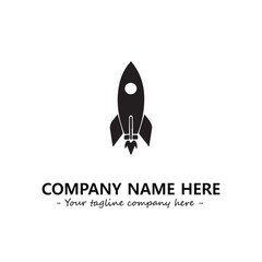 Rocket silhouette logo company design vector illustration