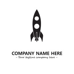 Rocket silhouette logo company design vector illustration