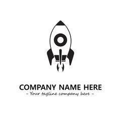 Rocket silhouette logo company design vector illustration