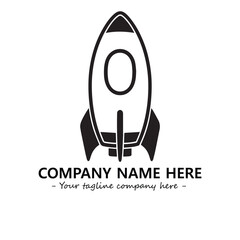 Rocket silhouette logo company design vector illustration