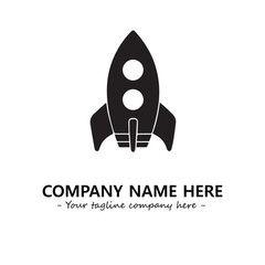 Rocket silhouette logo company design vector illustration