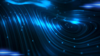 Blue & Black Illustrative Digital Background - Jamboard Ready
