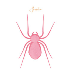 Cute girly pink spider illustration