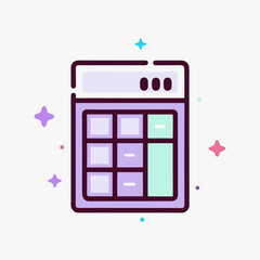 Cute Calculator Icon - Math and Finance Tool Symbol