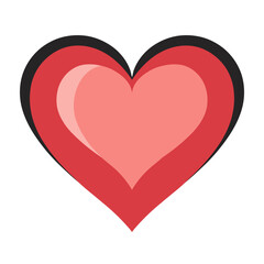 Bold Red Heart, Minimalist Pop Art Design