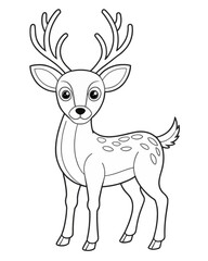 deer animals coloring pages