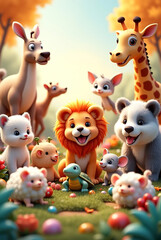 Naklejka premium set of animals