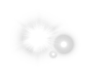 Abstract light flare effect lens light burst isolated on transparent background png for overlay and design