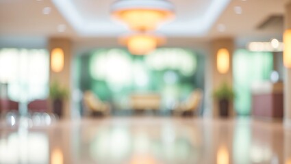 Abstract blur interior hotel lobby background 