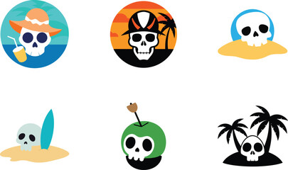 skull vector design and elements.