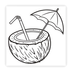 Cute Food and Drink Doodle Elements